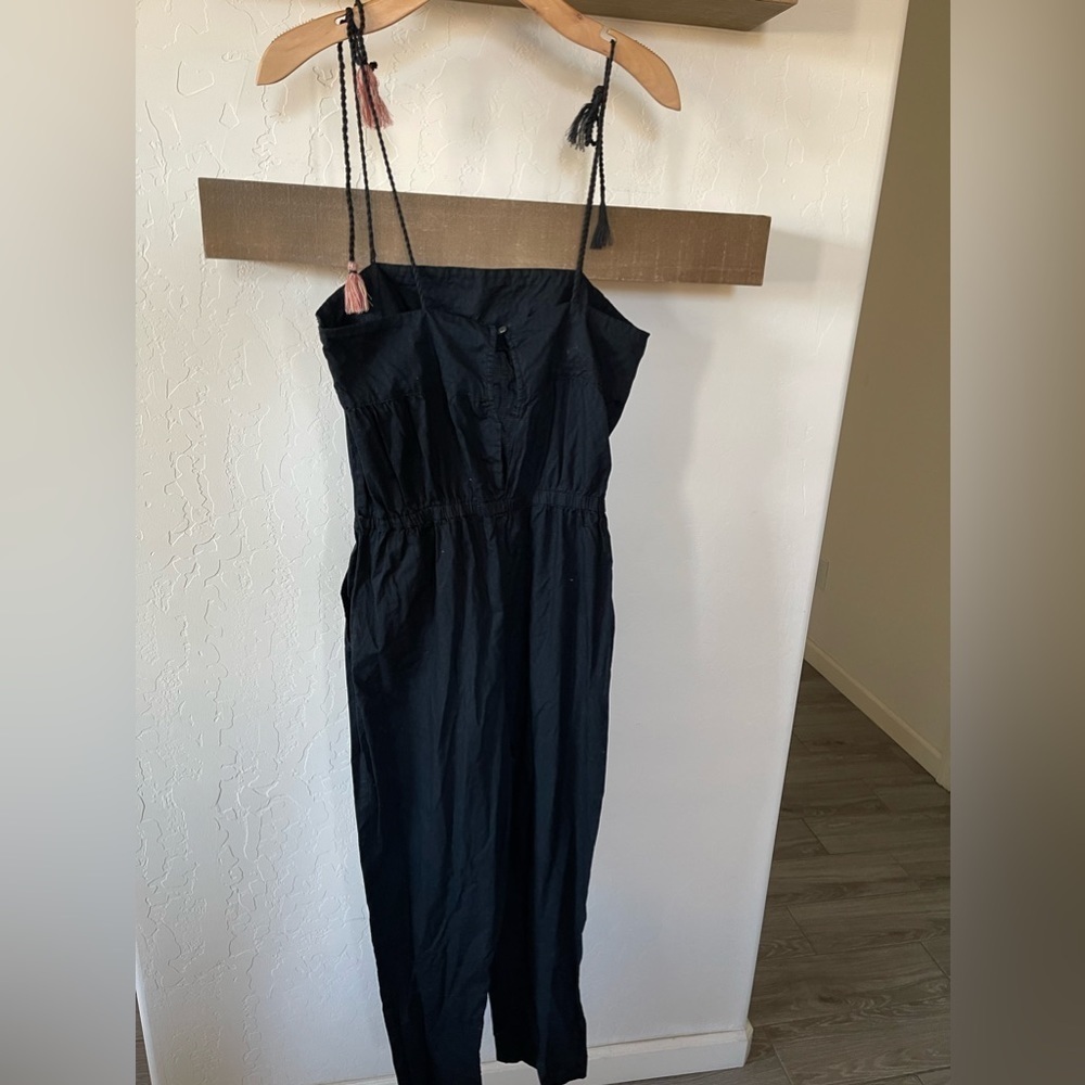 Abercrombie & Fitch|Embroidered Aztec Border Full Length Jumpsuit, Boho/Tassels• - Picture 5 of 16